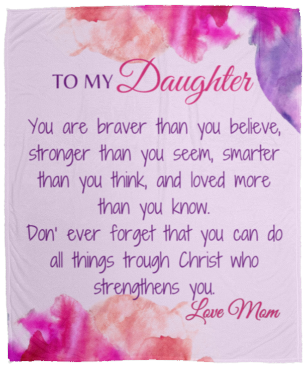 A Daughter's Power Cozy Plush Fleece Blanket - 50x60