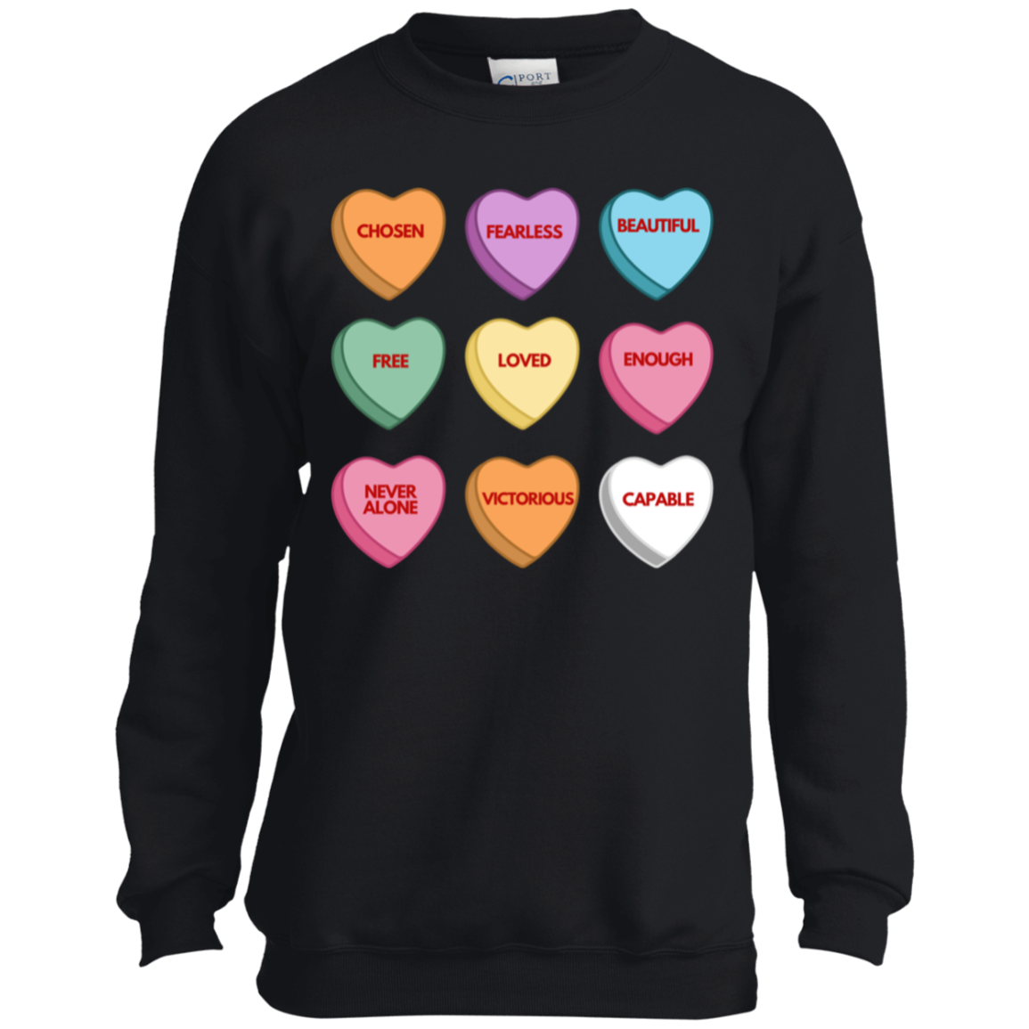 Candy Affirmations Youth Crewneck Sweatshirt