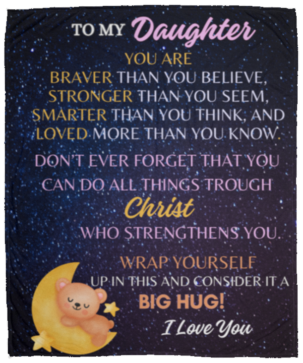 Brave Babygirl Cozy Plush Fleece Blanket - 50x60
