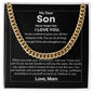 Mom | Dad | Pslm 139:14 Strength Cuban Link Chain