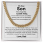 Son | Dad | Pslm 139:14 Strength Cuban Link Chain