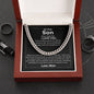 Mom | Dad | Pslm 139:14 Strength Cuban Link Chain