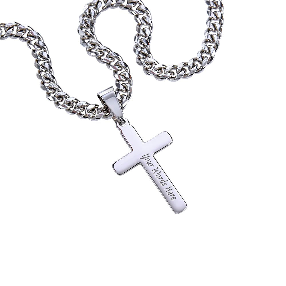 My Man | Shift to Patient Love 1 Cor. 3:14 Personalized Cross
