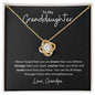 Granddaughter | Grandpa | Phil. 4:13 Capable Love Knot Necklace