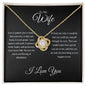 Wife| 1 Cor 13: 4-8 Patient Love Knot Necklace