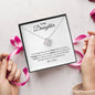 Daughter | Dad | Phil 4:13 | Brave, Smart, Strong Love Knot Necklace