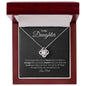 Daughter | Dad | Phil 4:13 | Brave, Smart, Strong Love Knot Necklace