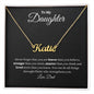 Daughter | Dad| Phil 4:13 | Brave, Smart, Strong Custom Name Necklace