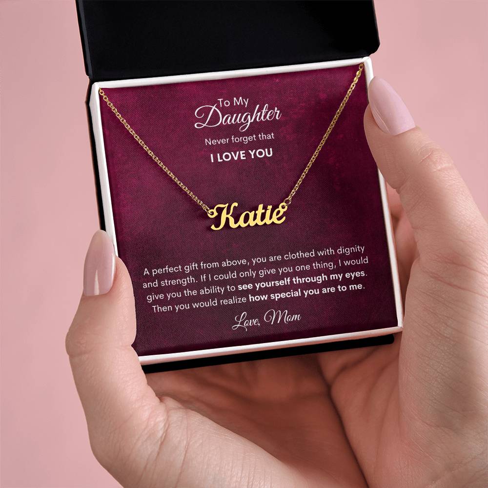 Daughter | Mom | Prov. 31:25 My Perfect Gift Custom Name Necklace