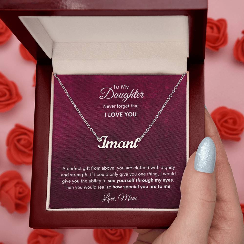 Daughter | Mom | Prov. 31:25 My Perfect Gift Custom Name Necklace
