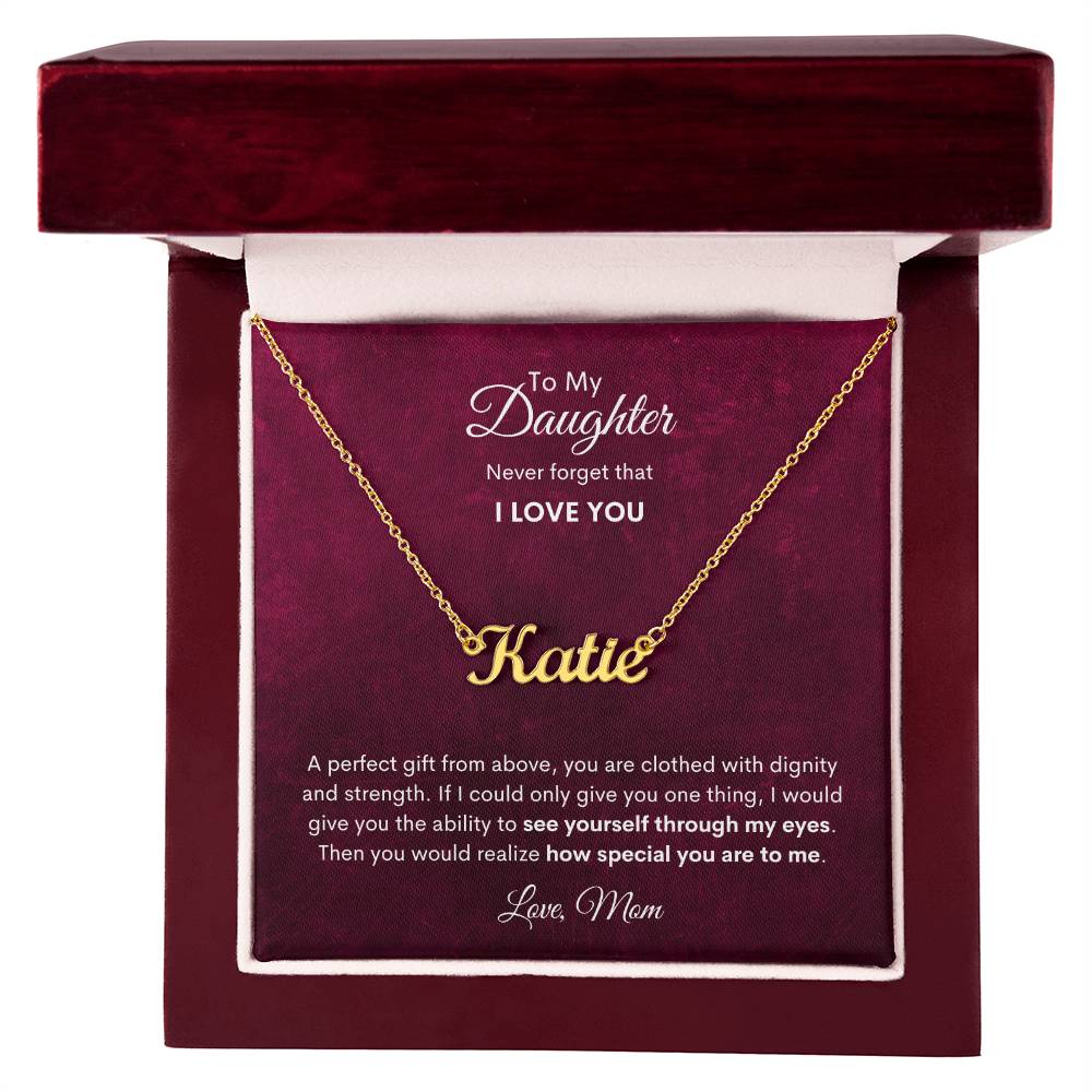Daughter | Mom | Prov. 31:25 My Perfect Gift Custom Name Necklace