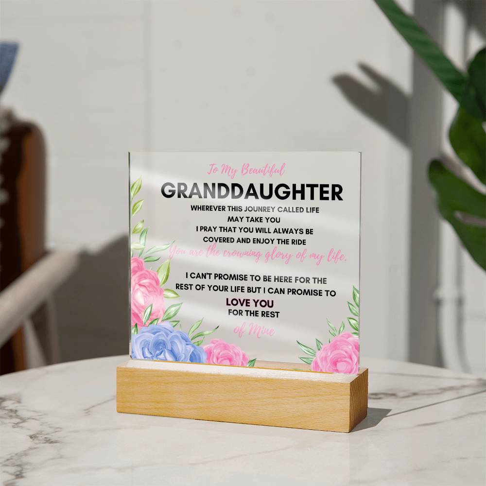Granddaughter | Crowning Glory Acrylic Plaque