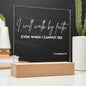 I Will Walk By Faith Acrylic Plaque