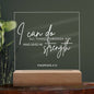 Strength Through Christ Acrylic Plaque