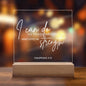 Strength Through Christ Acrylic Plaque