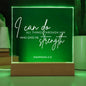 Strength Through Christ Acrylic Plaque
