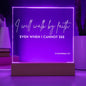 I Will Walk By Faith Acrylic Plaque