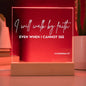 I Will Walk By Faith Acrylic Plaque