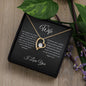 WIfe| 1 Cor 13: 4-8 Patient Love Forever Necklace