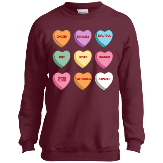 Candy Affirmations Youth Crewneck Sweatshirt