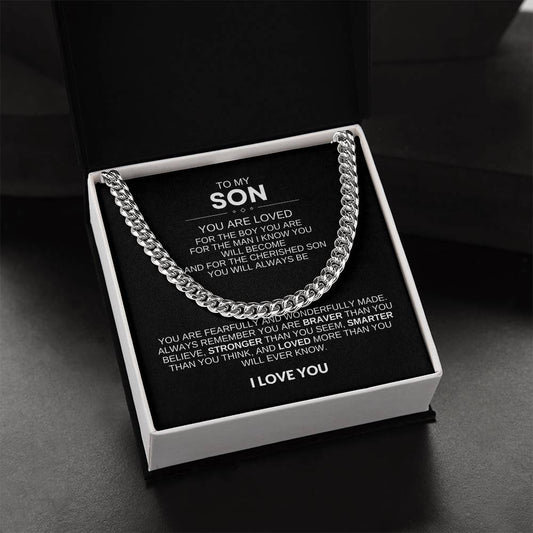 Son | Pslm 139:14 Fearfully Made Cuban Link Chain