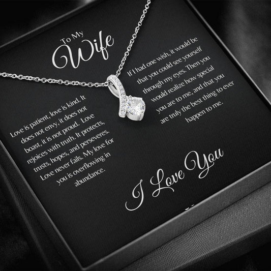 Wife| 1 Cor 13: 4-8  Patient Love Alluring Beauty Necklace