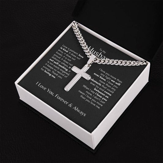Husband | Real Love 1 Cor. 13:4 Personalized Cross