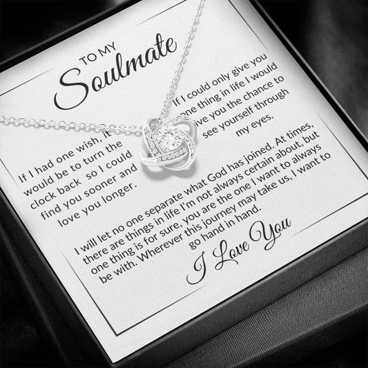 Soulmate | Mat 19:6 One Wish Love Knot Necklace