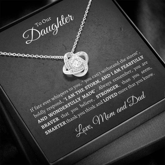 Daughter | Pslm 139:14 Our Storm Love Knot Necklace