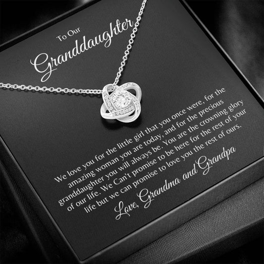 Granddaughter | Prov. 17:6 Our Crown Love Knot  Necklace