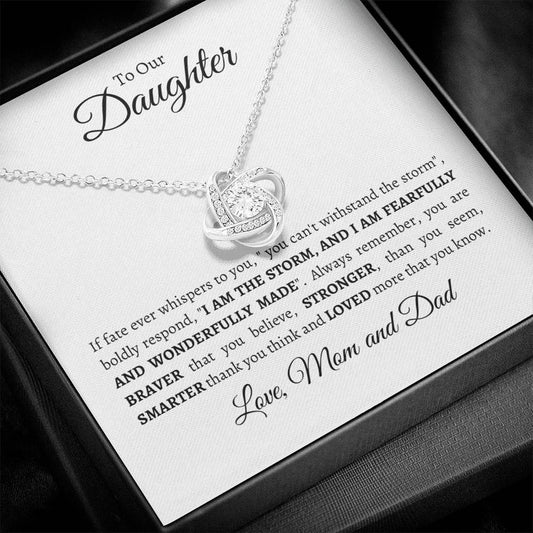 Daughter | Pslm 139:14 Our Storm Love Knot Necklace