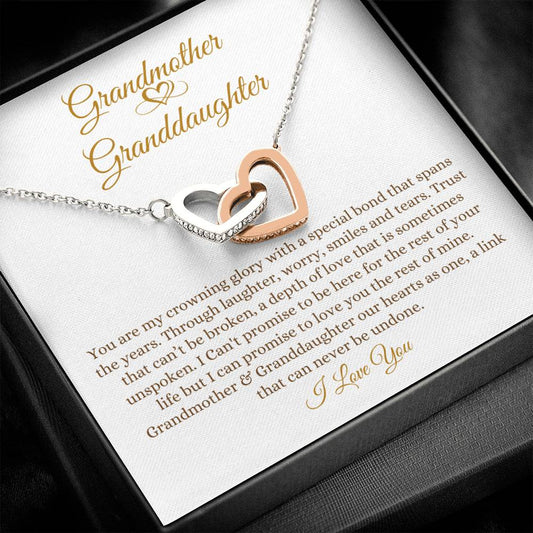 Granddaughter | Prov. 17:6 Bonded Glory Interlocking Hearts Necklace