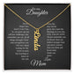 Daughter | Mom | Phil. 4:13 | Life's Storms Vertical Name Necklace