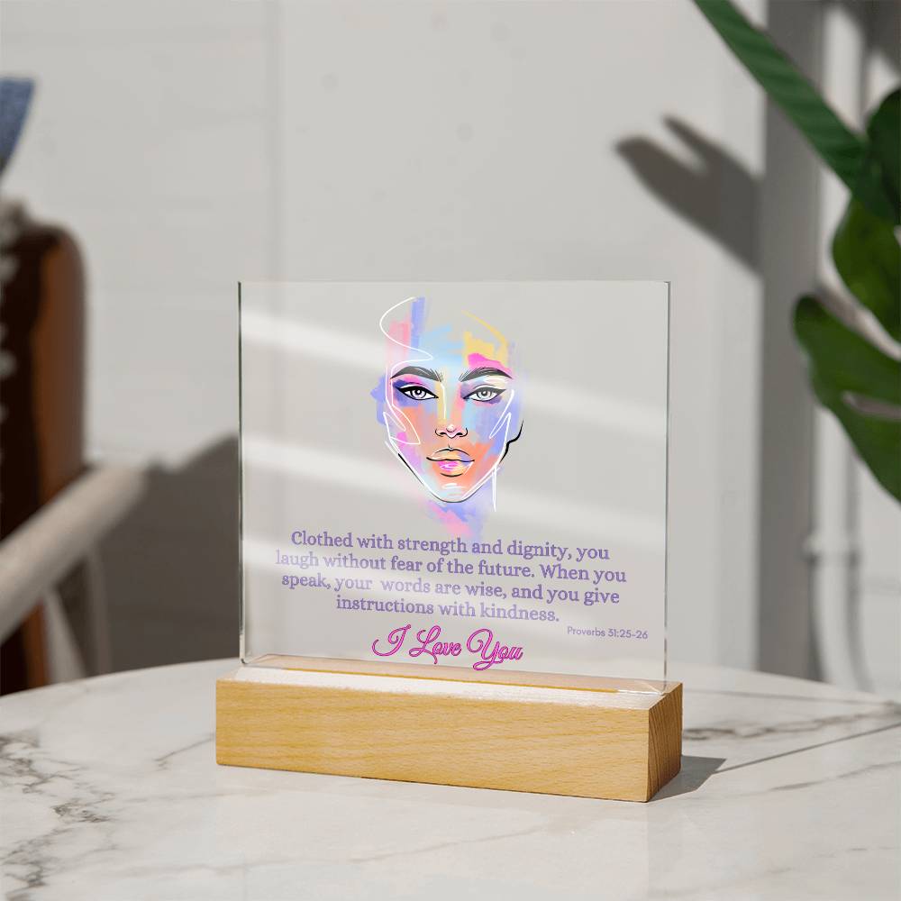 Mom's Strength Acrylic Plaque