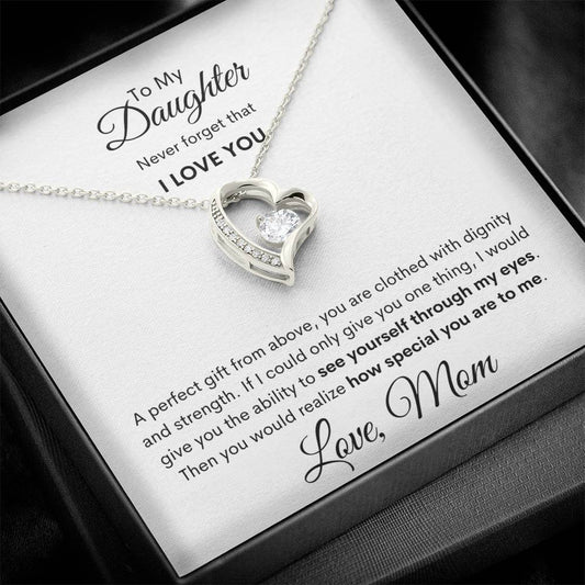 Daughter | Mom|  Prov. 31:25  My Perfect Gift  Forever Love Necklace