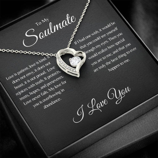 Soulmate | 1 Cor 13: 4-8  Patient Love Forever Necklace