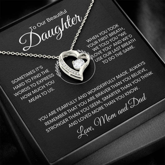 Daughter | Pslm 139:14 | Last Breath Forever Love Necklace