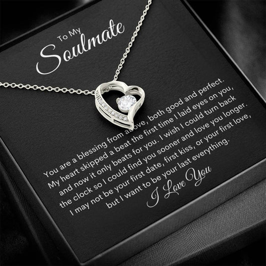 Soulmate | Jas 1:17  Skipped Beat Forever Love Necklace