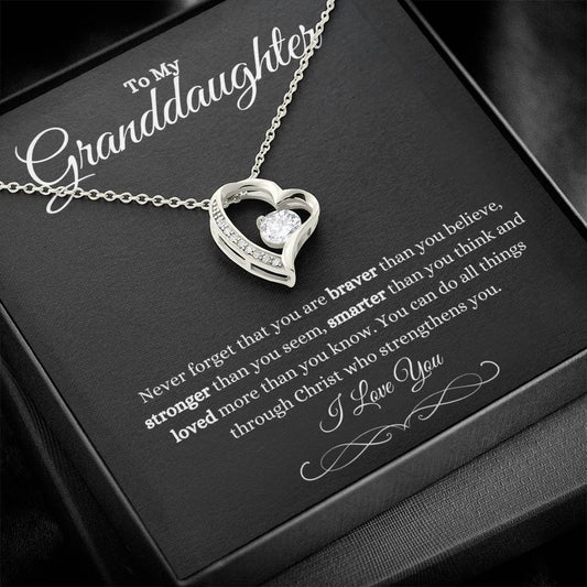 Granddaughter | Phil. 4:13 Capable Forever Love Necklace