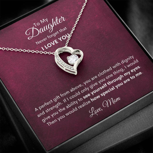 Daughter | Mom |  Prov. 31:25  My Perfect Gift  Forever Love Necklace