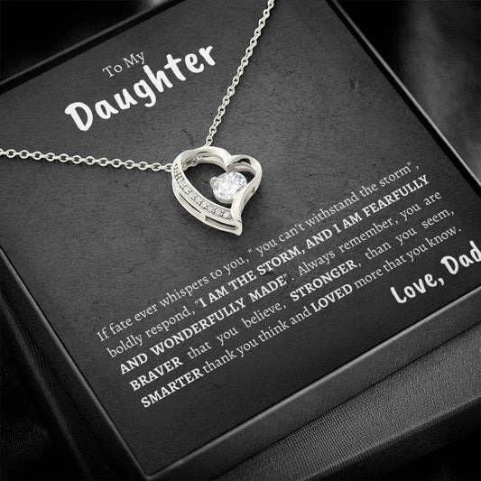 Daughter | Dad | Pslm 139:14 The Storm Forever Love Necklace