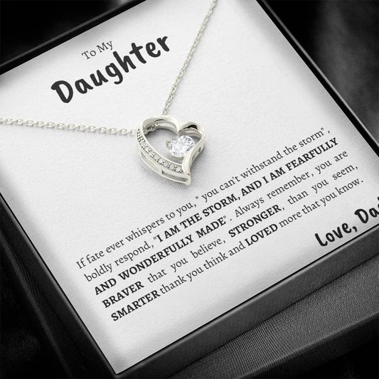 Daughter | Dad | Pslm 139:14 The Storm Forever Love Necklace