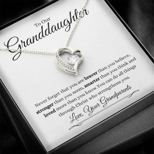 Granddaughter | Phil. 4:13 Capable Forever Love Necklace