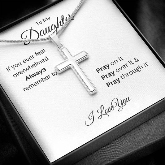 Daughter | PRAY Stainless Cross Necklace