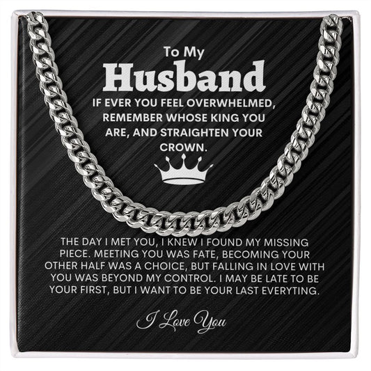 To Husband | King Cuban Link Chain 4