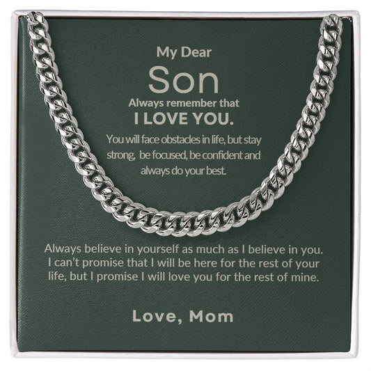 Dear Son | Believe Cuban Link Chain