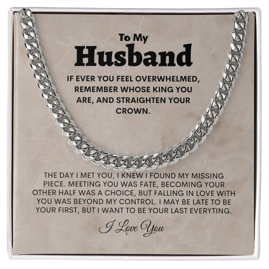 To Husband | King Cuban Link Chain