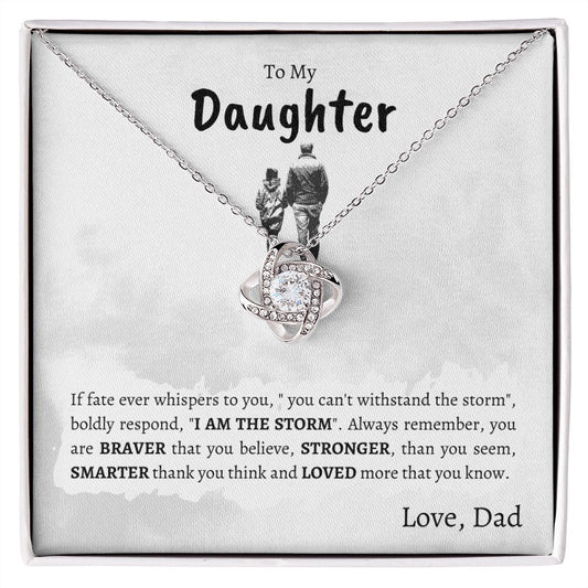 Daughter | Dad | Bold Love Knot Necklace