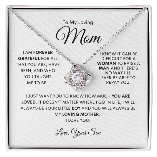 Mom | Son | Grateful Love Knot Necklace