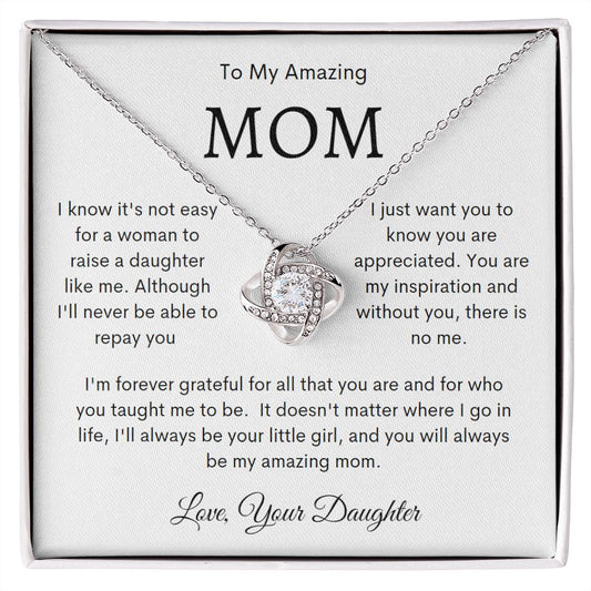 Mom | Daughter | Inspiring Love Knot Necklace